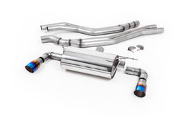 BMW F20/21 M140i (Non OPF) - Resonated (Quieter) Cat-Back Exhaust System with Burnt Titanium GT-90 Trims