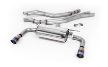 Load image into Gallery viewer, Resonated (Quieter) Cat-Back Exhaust System with Burnt Titanium GT-90 Trims