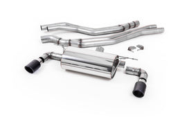 BMW F20/21 M140i (Non OPF) - Resonated (Quieter) Cat-Back Exhaust System with Carbon Jet 90 Trims