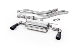 BMW F20/21 M140i (Non OPF) - Resonated (Quieter) Cat-Back Exhaust System with Cerakote Black GT-90 Trims