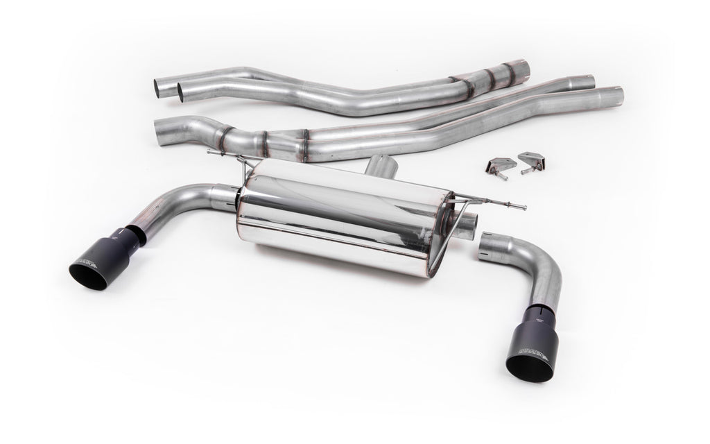 Resonated (Quieter) Cat-Back Exhaust System with Cerakote Black GT-90 Trims