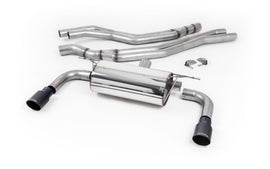 Resonated (Quieter) Cat-Back Exhaust System with Cerakote Black GT-90 Trims