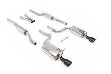 Load image into Gallery viewer, Audi A4 V6/S4 V8 B6 - Resonated (Quieter) Cat-Back Exhaust System with GT-100 Cerakote Black Trims