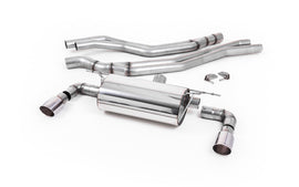 BMW F20/21 M140i (Non OPF) - Resonated (Quieter) Cat-Back Exhaust System with Polished GT-90 Trims