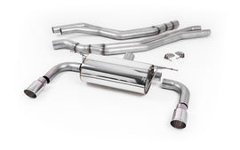 Resonated (Quieter) Cat-Back Exhaust System  with Polished GT-90 Trims