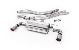 BMW F20/21 M140i (Non OPF) - Resonated (Quieter) Cat-Back Exhaust System with Titanium GT-90 Trims