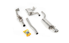 Resonated (Quieter) Turbo-Back Exhaust System with Hi-Flow Sports Catalyst & Twin JET Trims