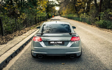 Load image into Gallery viewer, Audi TTRS MK3 Quattro - Resonated (quieter) Cat-Back Exhaust System with Cerakote Black Oval Trims