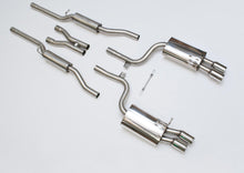 Load image into Gallery viewer, Audi S4 B7 - Resonated (Quieter) Cat-Back Exhaust System with Polished Trims