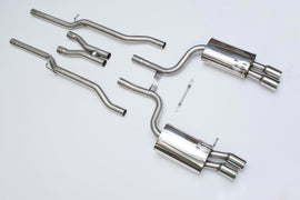 Audi S4 B7 - Non-Resonated (Louder) Cat-Back Exhaust System with Polished Trims