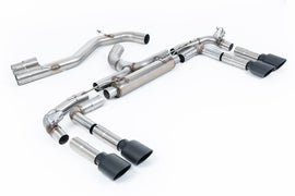Audi S3 8Y - Non-Resonated Race (Loudest) Cat Back Exhaust System with Cerakote Black Oval Tips