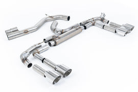 Audi S3 8Y - Non-Resonated Race (Loudest) Cat Back Exhaust System with GT-115 Polished Tips