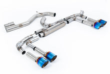 Load image into Gallery viewer, Audi S3 8Y - Non-Resonated Race (Loudest) Cat Back Exhaust System with GT-115 Burnt/Blue Titanium Tips