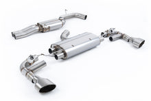 Load image into Gallery viewer, Audi TTRS MK3 Quattro - 80mm Resonated (Quieter) Cat Back with Brushed Titanium Trims