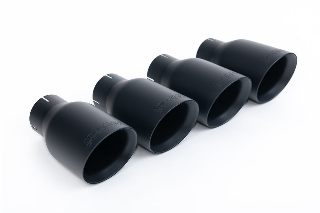 Audi S4 B9 Non sport Diff models - Resonated Cat-Back with Quad Cerakote Black Trims