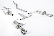 Load image into Gallery viewer, Audi A4 2.0 B8 S line (Manual) - Resonated (Quieter) Cat-Back Exhaust System with Quad-outlet GT80 Polished Trims