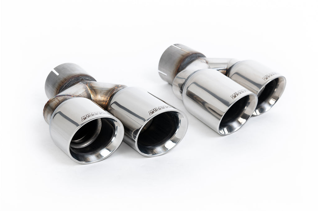 Audi S5 B8 (S tonic) - Race Non-Resonated (Louder) Cat-Back Exhaust System with Quad Polished Trims