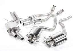 Audi RS5 B8 Coupe - Resonated (Quieter) Cat-Back Exhaust System - Uses OE Trims