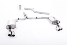 Load image into Gallery viewer, Audi A4 3.0 TDI B8/Audi A5 (Multitronic) - Cat-Back Exhaust System with GT80 Quad Outlet Trims (requires S-Line Valance)