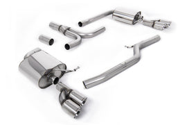 Audi A5 3.0 TDI - Cat-Back Exhaust System with Quad Outlet GT80 Polished Trims