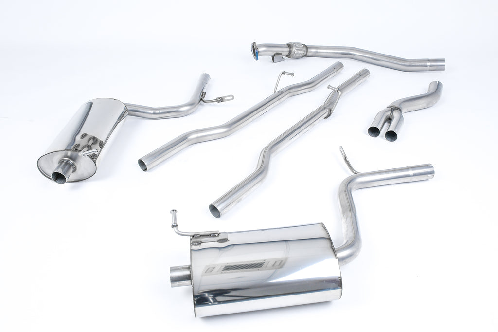 Audi A4 1.8T B6 Quattro - Non-Resonated (Louder) Cat-Back Exhaust System with 100mm Trims