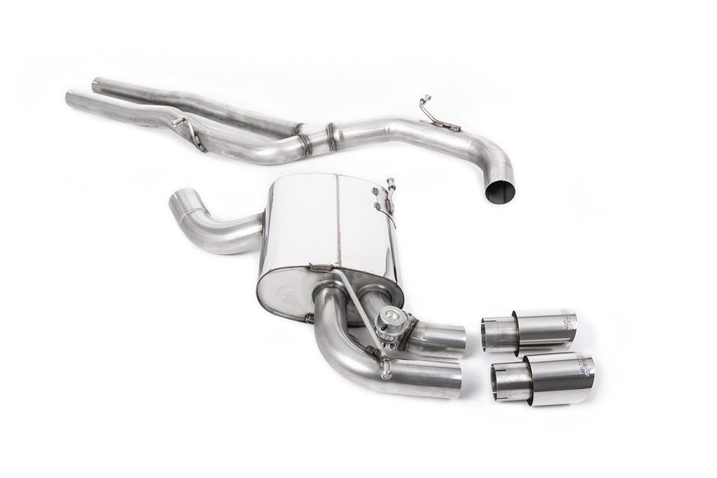 Audi RS3 8P Sportback S Tronic - Non-Resonated (Louder) Cat-Back Exhaust System with Polished Trims