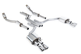 Audi S6 C7/S7 Sportback - Non-Resonated (Louder) Cat-Back Exhaust System with Polished Trims