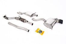 Load image into Gallery viewer, Audi S3 8P 3-door - Turbo-Back Exhaust System with Hi-Flow Sports Catalyst with Ceramic Black Trims