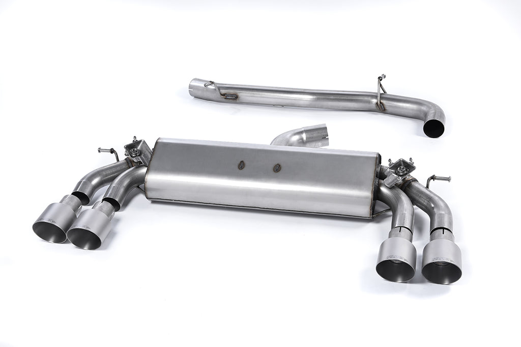 Audi S3 8V.2 - Non-Resonated (Louder) Cat-Back Exhaust System with Quad Round Titanium Trims