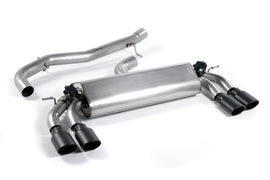 Audi S3 8V.2 - Non-Resonated (Louder) Cat-Back Exhaust System with Quad Oval Cerakote Black Trims