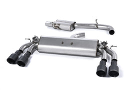 Audi S3 8V/8V.2 - Resonated (quieter) Cat-Back Exhaust System with Quad Round Cerakote Black Trims