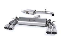 Audi S3 8V/8V.2 - Resonated Cat-Back Exhaust System with Quad Oval Brushed Titanium Trims