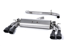 Audi S3 8V.2 Sportback - Non-Resonated (Louder) Cat-Back Exhaust System with Quad Round Cerakote Black Trims