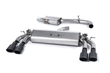 Load image into Gallery viewer, Audi S3 8V/8V.2 Sportback Non GPF - Resonated (Quieter) Cat-Back Exhaust System with Quad Oval Cerakote Black Trims
