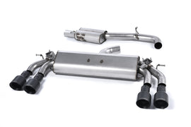 Audi S3 8V/8V.2 Sportback Non GPF - Resonated (Quieter) Cat-Back Exhaust System with Quad Round Cerakote Black Trims