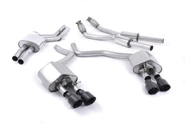 Audi S6 C7/S7 Sportback - Valved & Resonated (Quieter) Cat-Back Exhaust System with Cerakote Black Trims