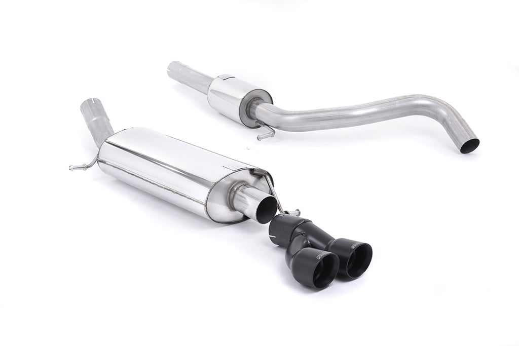 Audi A1 TFSI/VW Polo GTI 1.4 - Resonated (Quieter) Cat-Back Exhaust System with Cerakote Black Trims