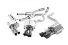 Load image into Gallery viewer, Audi S8 D4 Quattro - Resonated (Quieter) Cat-Back Exhaust System with Cerakote Black Trims