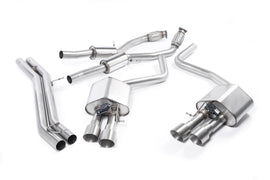 Audi S8 D4 Quattro - Resonated (Quieter) Cat-Back Exhaust System with Titanium Trims