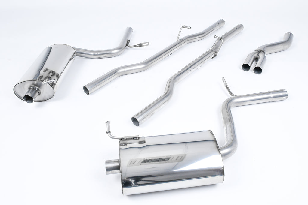Audi A4 2.0 B7 Quattro/DTM - Non-Resonated (Louder) Cat-Back Exhaust System with GT100 Trims (For Tiptronic Models)
