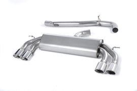 Audi S3 8V/8V.2 - Non-Valved & Non-Resonated (Loudest) Cat-Back Race Exhaust System with Quad Oval Polished Trims