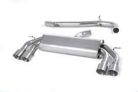 Audi S3 8V/8V.2 - Non-Valved & Non-Resonated (Louder) Cat-Back Race Exhaust System with Quad Round Titanium Trims