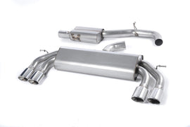 Audi S3 8V/8V.2 - Non-Valved & Resonated (Quieter) Cat-Back Race Exhaust System with Quad Oval Polished Trims