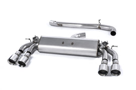 Audi S3 8V/8V.2 Sportback Non GPF - Non-Valved & Non-Resonated (Louder) Cat-Back Race Exhaust System with Quad Round Polished Trims