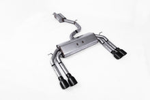Load image into Gallery viewer, Audi S3 8V/V.2 - Non-Valved &amp; Resonated (Quieter) Cat-Back Race Exhaust System with Quad Round Cerakote Black Trims