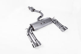 Audi S3 8V/V.2 - Non-Valved & Resonated (Quieter) Cat-Back Race Exhaust System with Quad Round Polished Trims