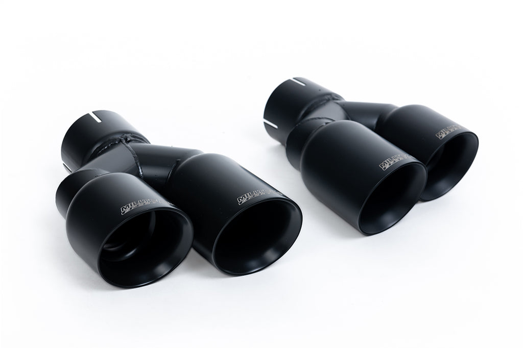 Audi S4 V6/S5 3.0 B8 Sportback - Resonated (Quieter) Cat-Back Exhaust System with Quad Cerakote Black Trims