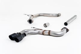 Audi A3 2.0 TDI MQB - Non-Resonated (Louder) Cat-Back Exhaust System with Cerakote Black Trims