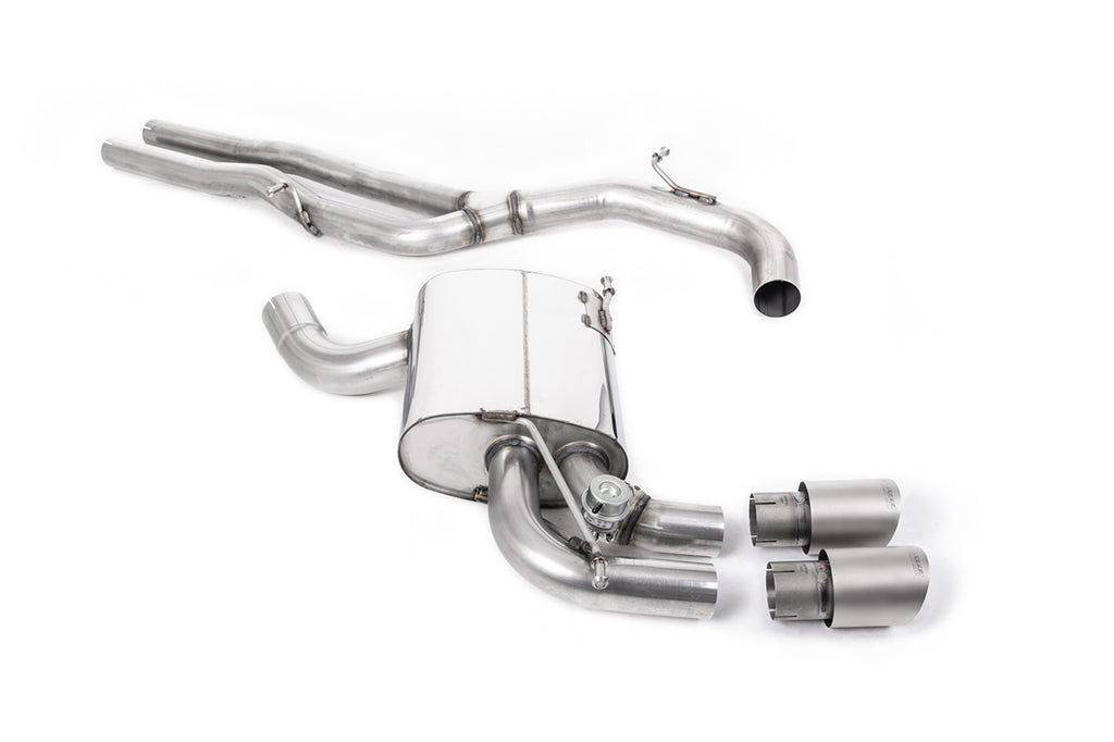 Audi RS3 8P Sportback S Tronic - Non-Resonated (Louder) Cat-Back Exhaust System with Titanium Trims