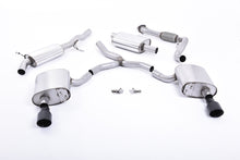 Load image into Gallery viewer, Audi A4 2.0 B9 Quattro - Resonated (Quieter) Cat-Back Exhaust System with Dual GT-100 Cerakote Black Trims